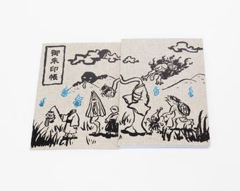 Accordion-style Notebook | Drawing Sketchbook | Yokai Japan Culture Goshuincho