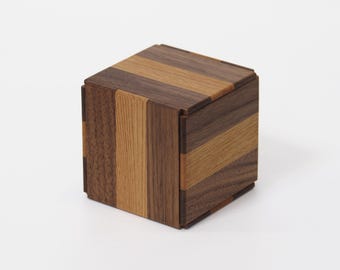 Karakuri New Secret Box 1 - Wooden Japanese Puzzle Box 6-Step Trick Mechanism