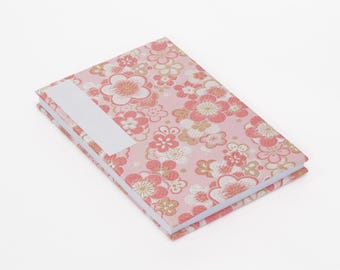 Accordion-style Notebook | Drawing Sketchbook | Peach and Plum Blossoms Japanese Culture Goshuincho
