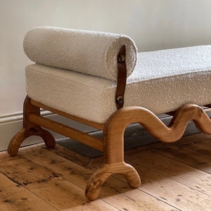 Sunday day bed oak and boucle