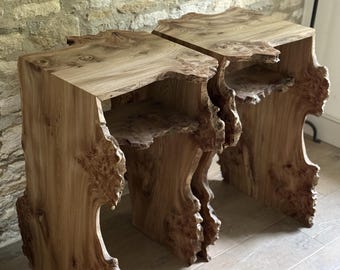 Burr Elm Wasserfall Tische - Luxus Handgefertigte Möbel Dekor