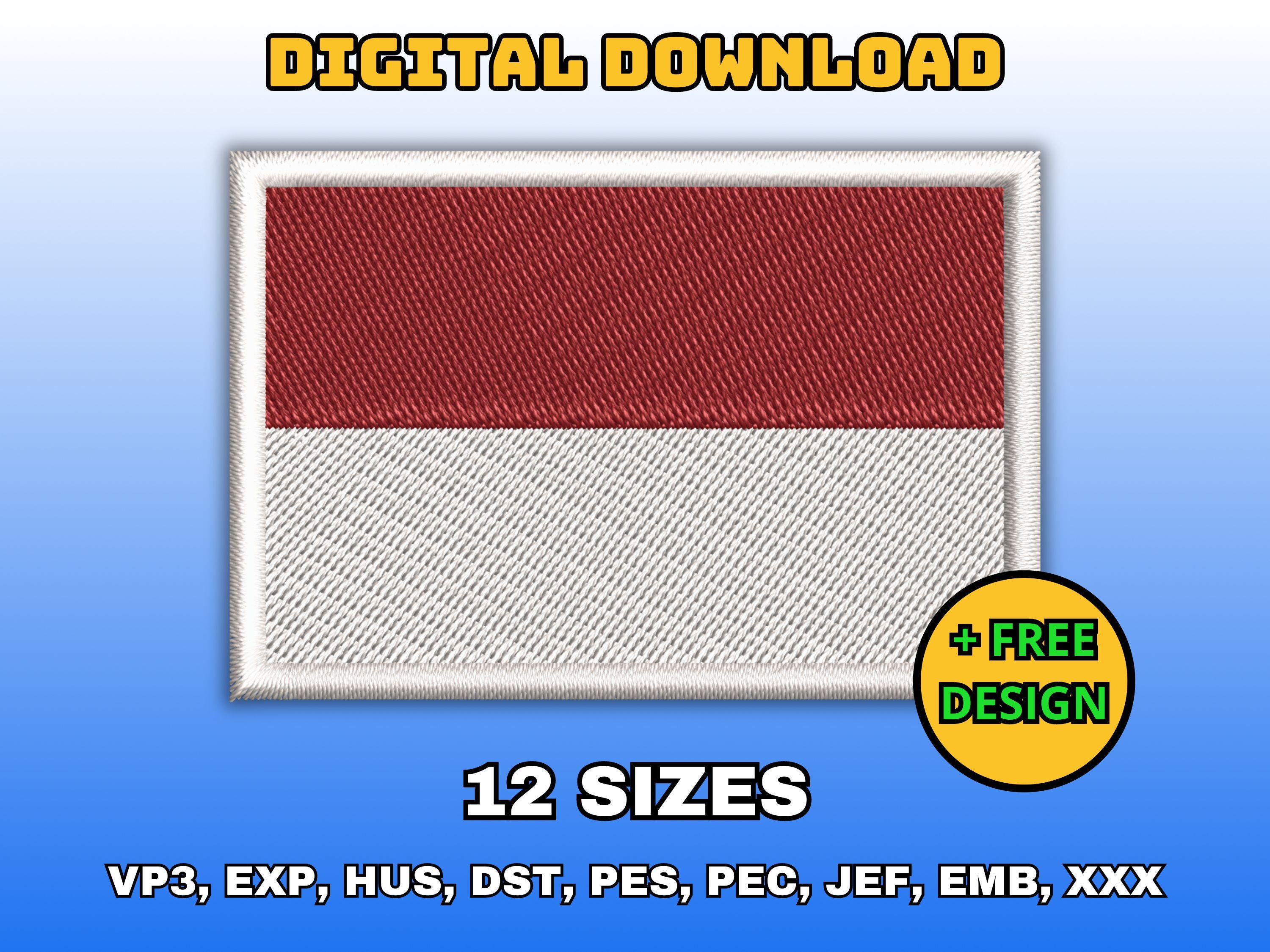 Indonesia Flag Patch - Embroidered Iron-On Emblem For Jackets, Bags, Travel Souvenirs