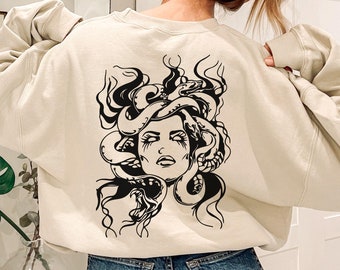 Medusa Snake Face Sweatshirt, Greek Mythology Hoodie, Greek Goddess Shirt, Ancient Greek Hoodie, Witchy Woman Sweatshirt, Literature Shirt