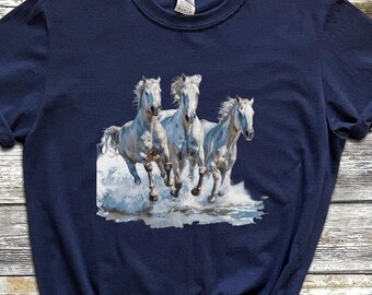 Wild Horse Graphic Shirt, Western Cowboy Sweatshirt, Women's Western Shirts, Cowgirl Gifts, Horse Lover Shirt, Rodeo Sweatshirt, Country Tee