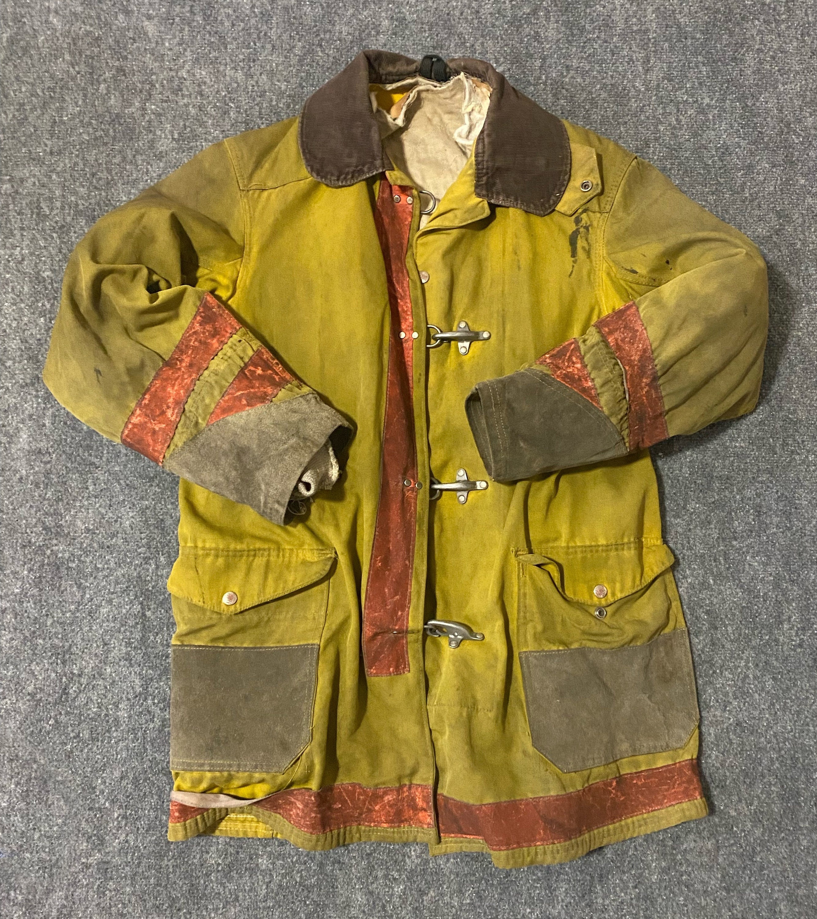 Vintage Firefighter's Jacket W/ Lining - Etsy Vintage Firefighter's Jacket W/ Lining - Etsy