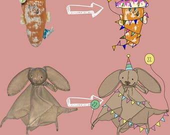 Digitize your stuffed animal with details