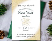 Editable Invitation Template, Printable Christmas Holiday Party Invite, Employee Appreciation Lunch, New Year Luncheon