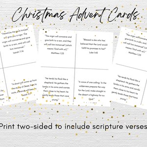 Christmas Advent Cards Christmas Countdown Scripture Advent Cards Advent Calendar Printable Advent Christmas Advent 25 Bible Verses image 3