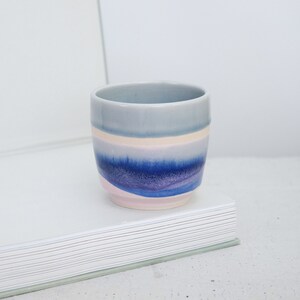 Purple and Pink Ceramic Tumbler, Porcelain Mug, Handmade Cup, Multicolored, Gift, Coffee, Tea, Handcrafted