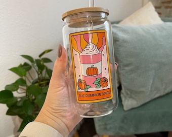 Pumpkin Spice Glass Cup