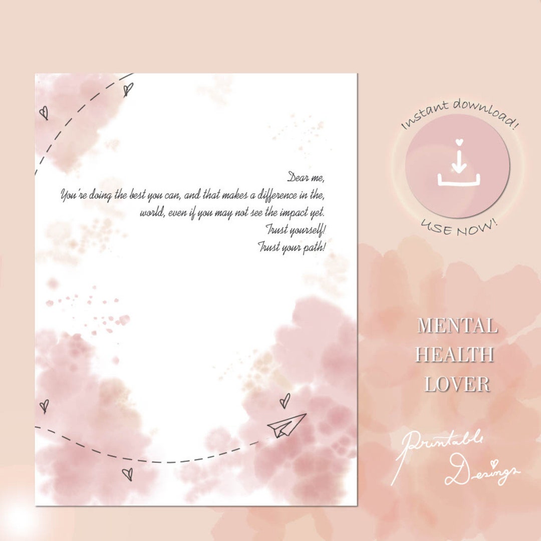 Self Affirmations Poster: Mental Health Decor (PDF Files) - Etsy