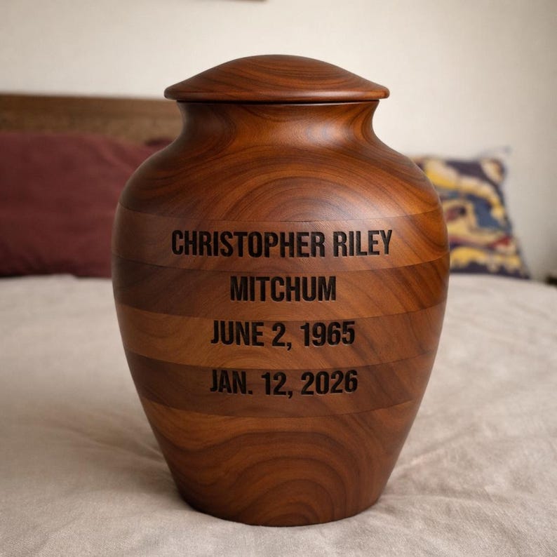 Rosewood Cremation Urn for Ashes, Hand Turned Wooden Urn, 5 Shape ...