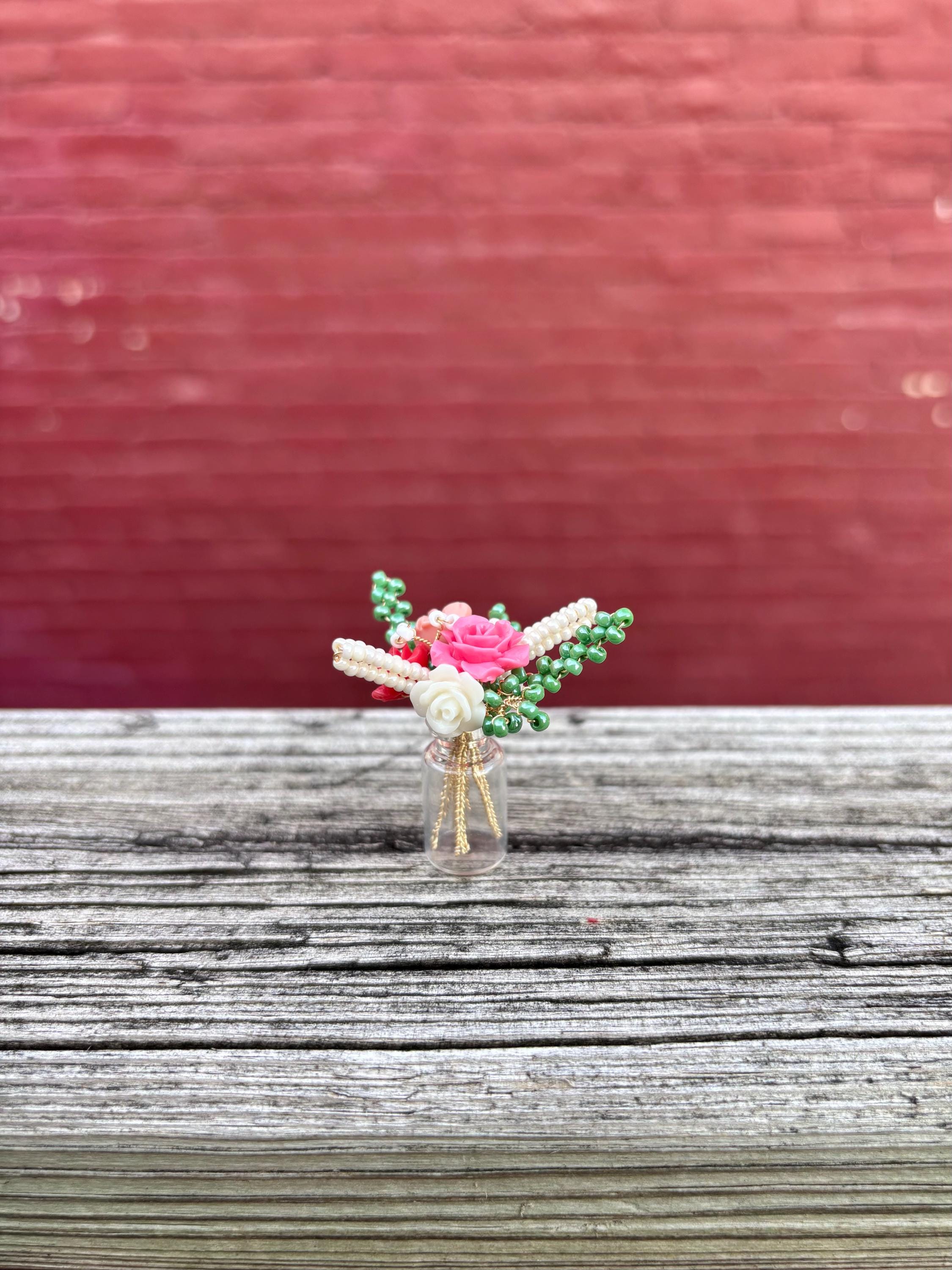 Miniature Beaded Flower Bouquets - Etsy