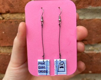 Shopping List Earrings