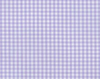 Tela de cuadros vichy color lavanda de 1/8”, Robert Kaufman CAROLINA GINGHAM, en incrementos de 1/2 yarda.
