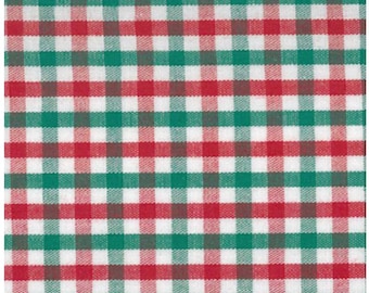 Röd- och grönrutigt tyg, julrutigt tyg, tygfinnare, intervall på 1/2 yard