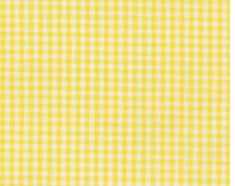 Yellow 1/8” Gingham fabric, Robert Kaufman CAROLINA GINGHAM, 1/2 yard increments