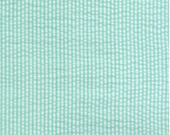 Palm/grönt Seersucker Randigt tyg, Robert Kaufman, intervall på 1/2 yard