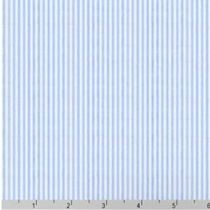 Tessuto a righe/quadri Seersucker azzurro chiaro, Robert Kaufman, incrementi di 1/2 iarda