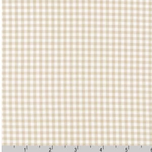 Sand 1/8” Gingham fabric, Robert Kaufman CAROLINA GINGHAM, 1/2 yard increments
