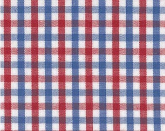Red and Blue Check Fabric, 1/4″ check Fabric , Fabric Finders, 1/2 yard increments