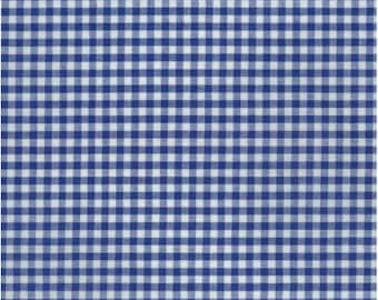 Royal blue 1/8” Gingham fabric, Robert Kaufman CAROLINA GINGHAM, 1/2 yard increments