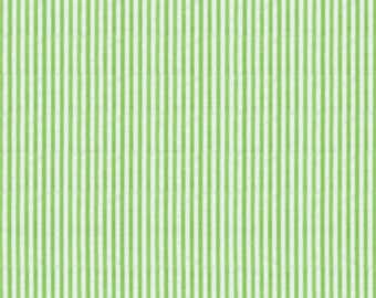 Lime/grönt Seersucker Randigt tyg, Robert Kaufman, intervall på 1/2 yard