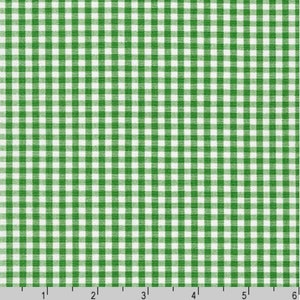 Kelly Green 1/8” Gingham fabric, Robert Kaufman CAROLINA GINGHAM, 1/2 yard increments
