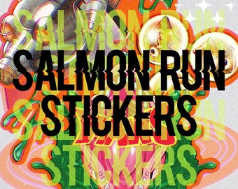 STICKERS || SALMON RUNNING (glossy)