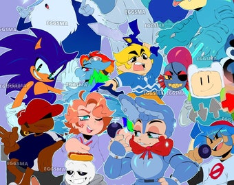 COLLAGE STICKERS : B L U E