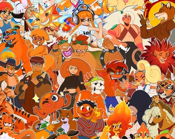 COLLAGE STICKERS : O R A N G E