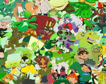 COLLAGE STICKERS : GREEN