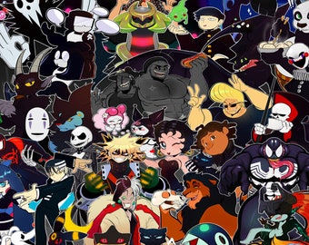 COLLAGE STICKERS : B L A C K