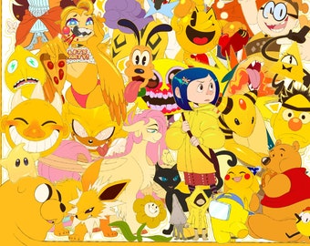 COLLAGE STICKERS : Y E L L O W