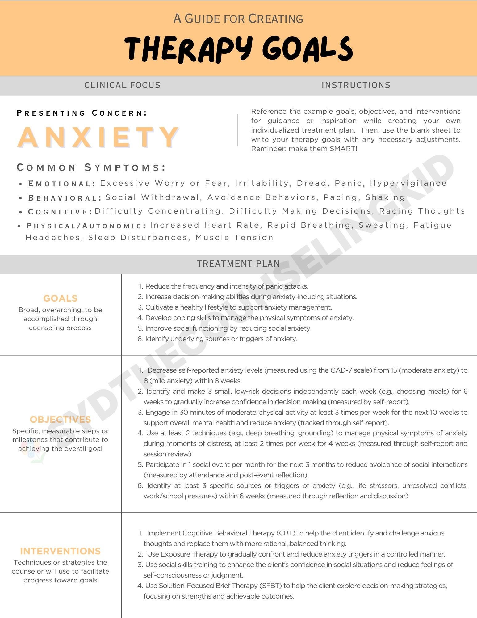 Photo inspiration: Visual Reference: Treatment Planning Guide Anxiety