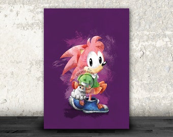 Amy Rose from Sonic The Hedgehog – Classic Art Print