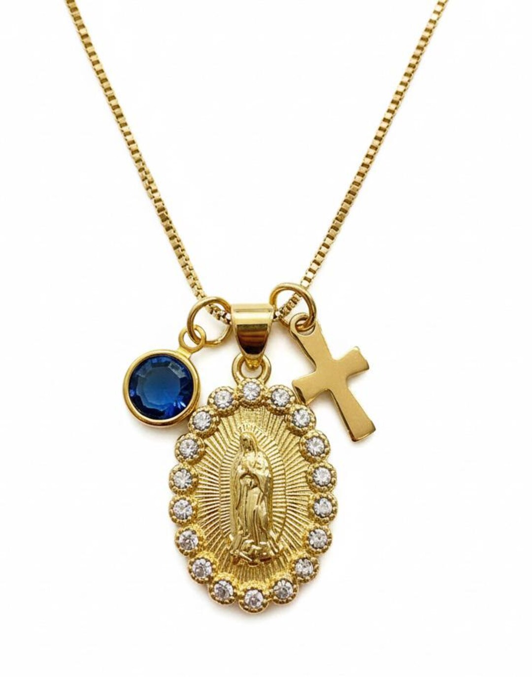 Our Lady of Guadalupe Necklace Gold Filled, Catholic Medal Necklace ...