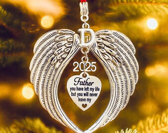 Adorno conmemorativo de papá: recuerdo personalizado de alas de ángel