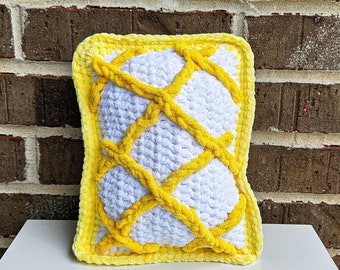 Crochet Poptart - Amigurumi Toaster Pastry - Yellow Poptart Plushie - Toaster Pastry Pillow - Crochet Yellow Waffle Poptart - Poptart Gift
