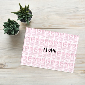 Pink Pineapple Greeting card