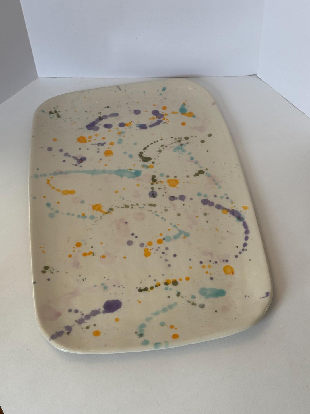 Splatter Pattern Pottery Platters & Plates - Handmade Ceramic - Splatter Design - Etsy