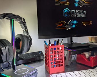 Square Design Pen Holder - Modern Desk Organizer