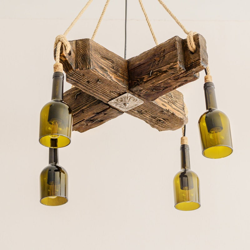 Wine Bottle Chandelier - Etsy