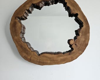 Rustic wooden mirror