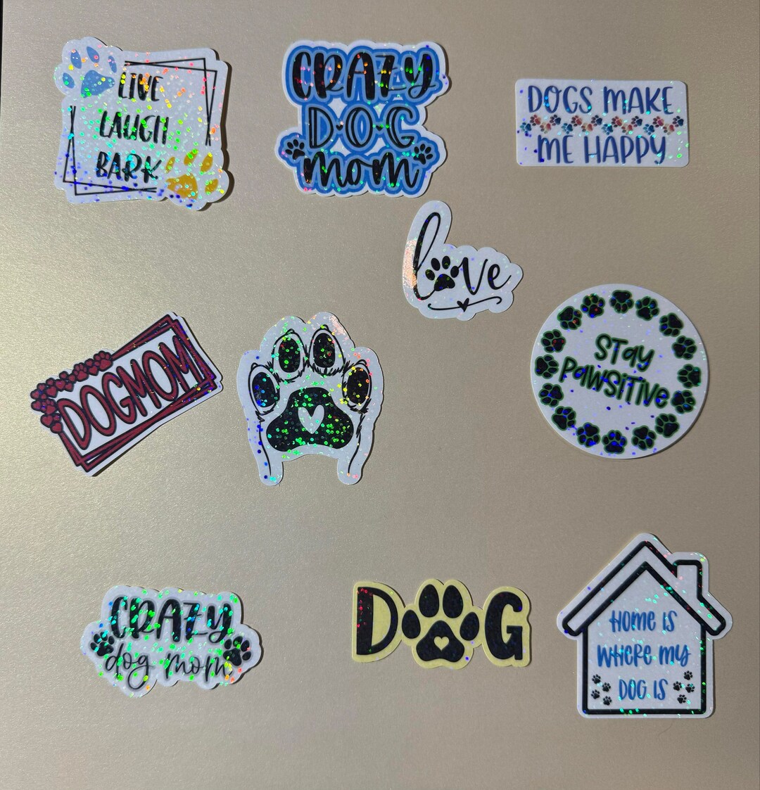 Dog Mom Stickers 10PCS Crazy Dog Mom Stay Pawsitive Dogs Etsy