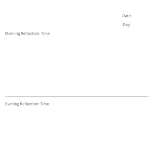 Morning and Evening Home Sanctuary Reflection Page, Digital Daily Intentions Tracker