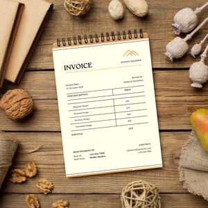 Minimalist Invoice Template | Modern Client Invoice | Editable Template | Services Invoice | Business Invoice | Printable Invoice Form