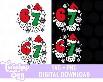 Six Seven 6 7 Meme Funny Svg, Six Seven Christmas Svg, Cut files for Cricut, COD034