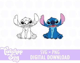 Stitch Svg, Ohana Stitch Svg, Stitch Outline Svg, Cut files for Cricut, COD029
