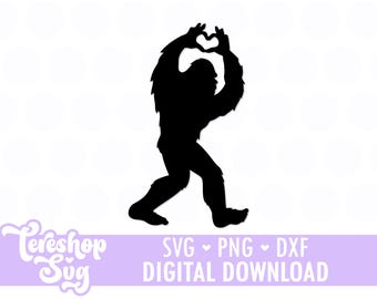 Bigfoot Svg, Bigfoot Clipart, Png, Cut files for Cricut, Silhouette, COD016